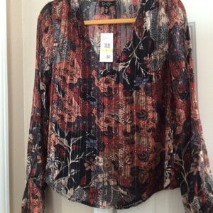 Jessica Simpson Multicolor Floral Blouse